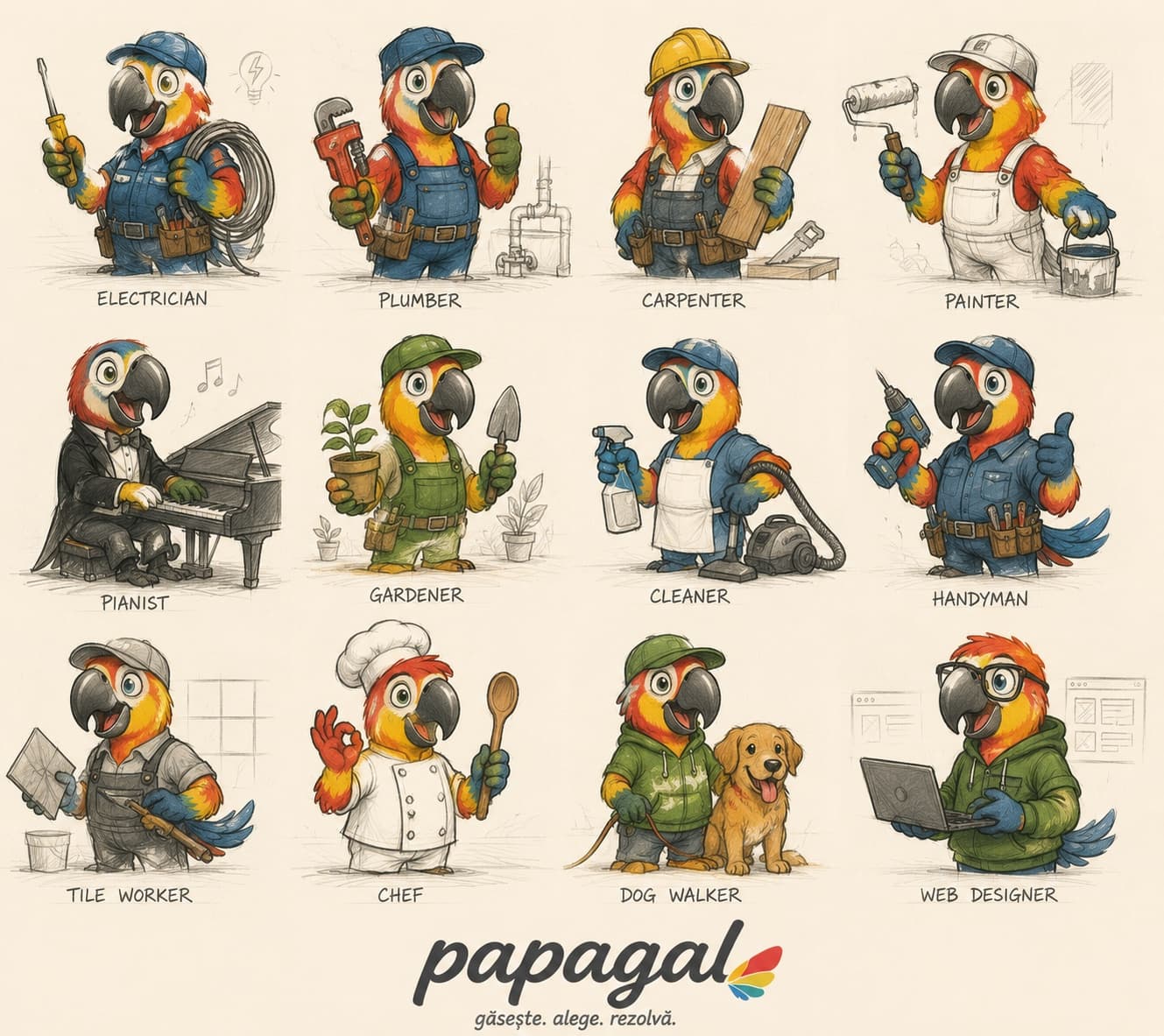 Papagal craftsmen